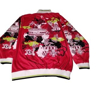 Request Jeans Full Zip Long Sleeve Jacket XL NWT Red White Yellow